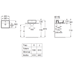 Roca A3270MM000 The Gap SQUARE 檯上面盆